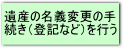 ��Y�̖��`�ύX�̎葱���i�o�L�Ȃǁj���s��